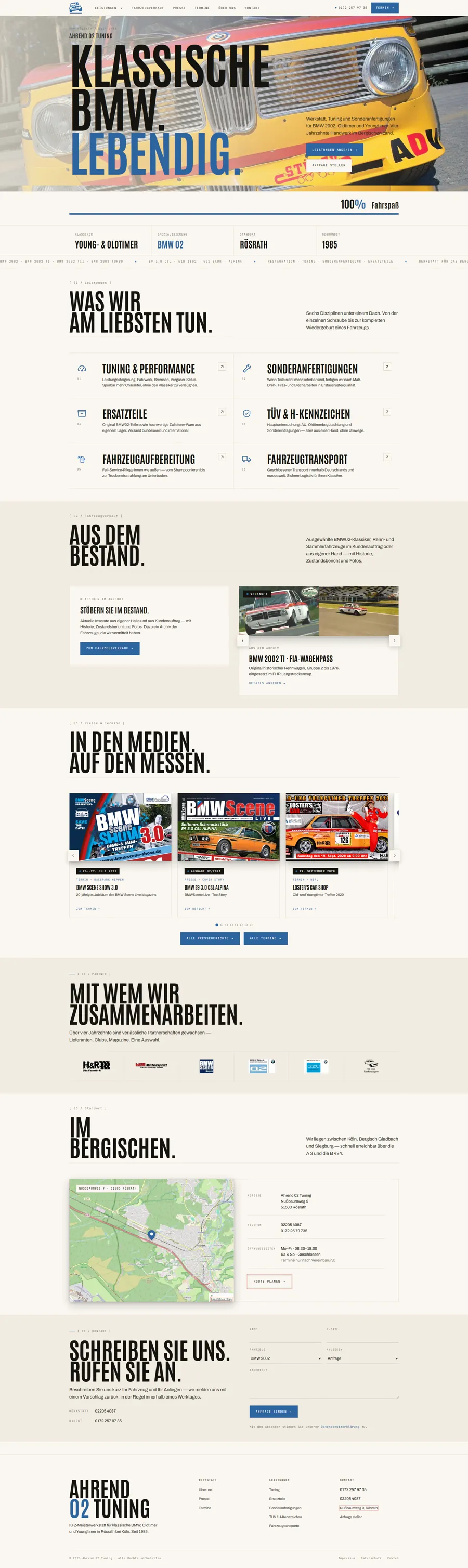 Screenshot der Website von Ahrend 02 Tuning (ahrend-02-tuning.de)